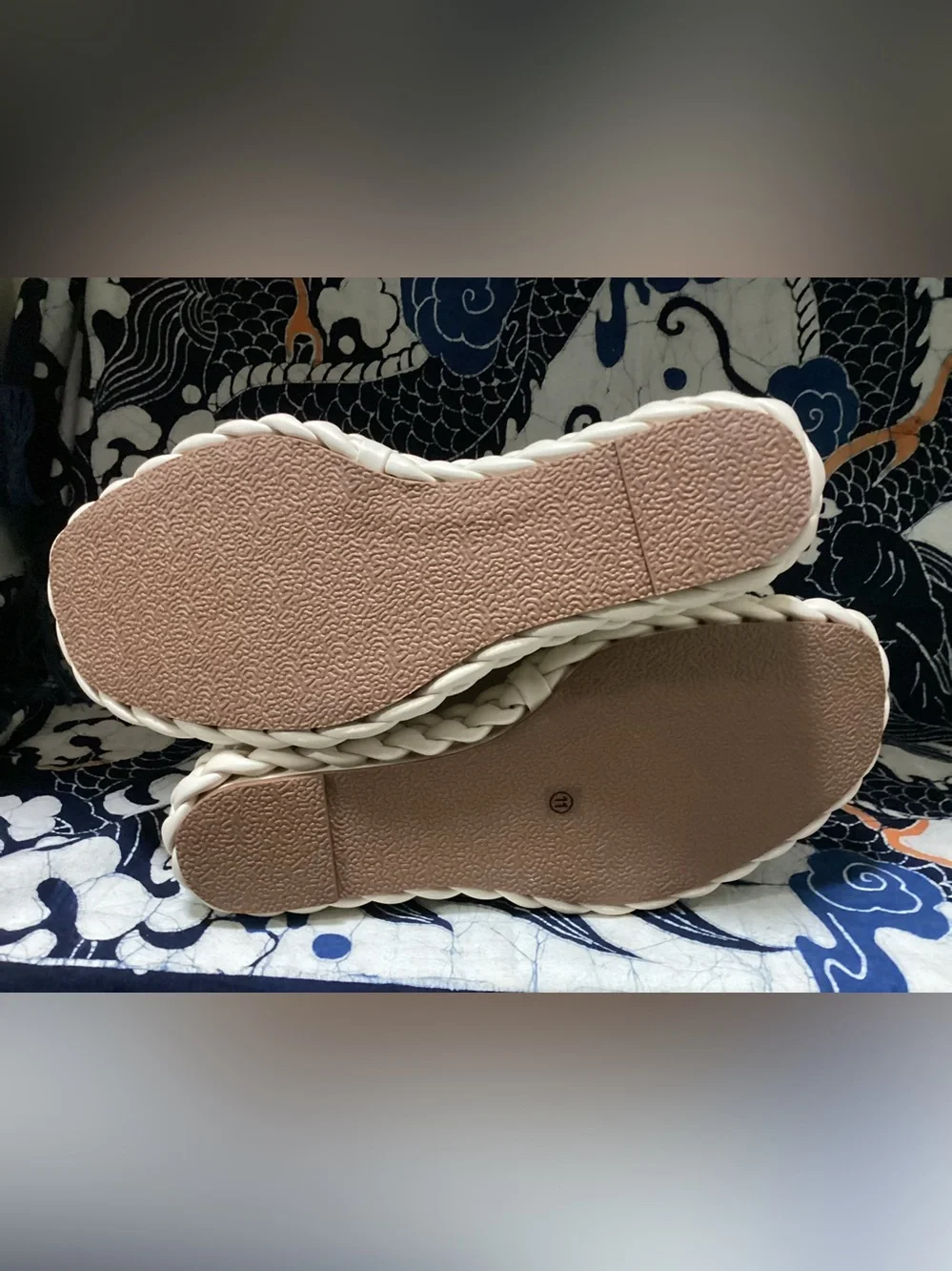NWOT Hey Girl by Corky’s Bohemian Ivory Vegan Slip on Braided Platform Wedges
